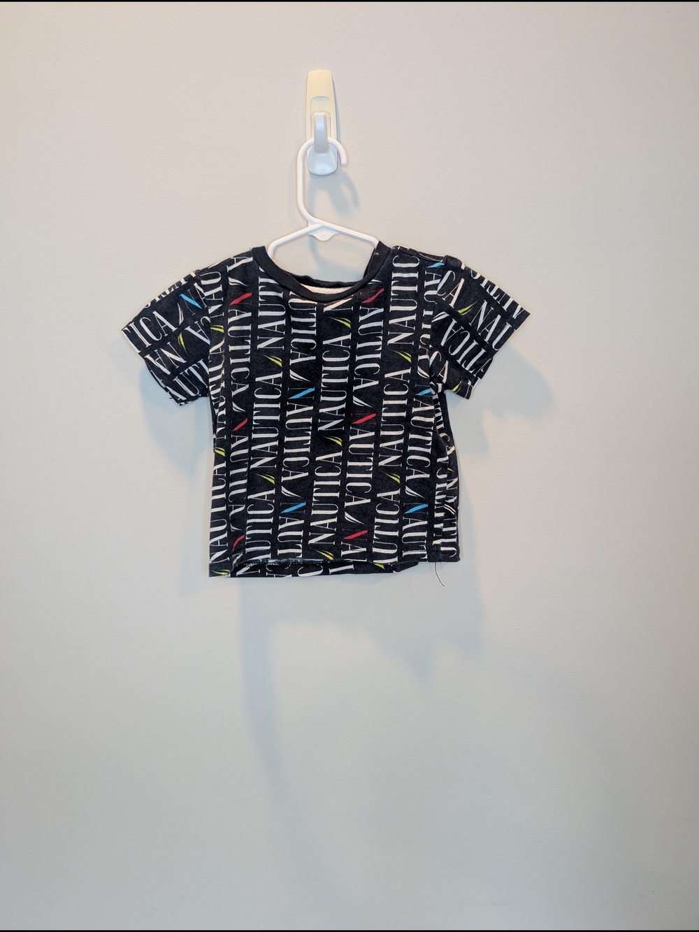 Nautica Toddler Black Logo Print Tee